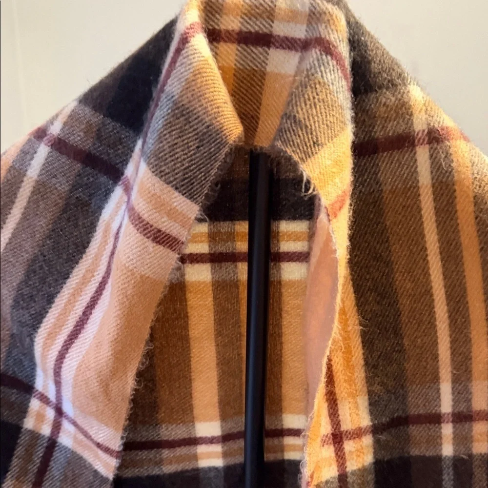 Steve Madden Checkered Scarf in Yellow and Brown